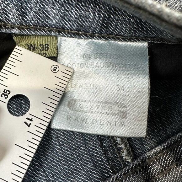 G-Star Raw Denim Jeans (GS3301) Y2K Embroidered Pockets Mens 34 x 33 Read - Picture 8 of 12